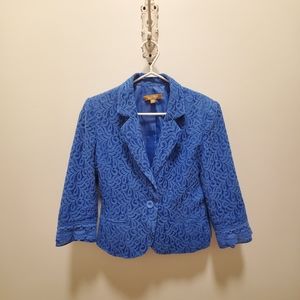 Ellen Tracy Blue lace blazer